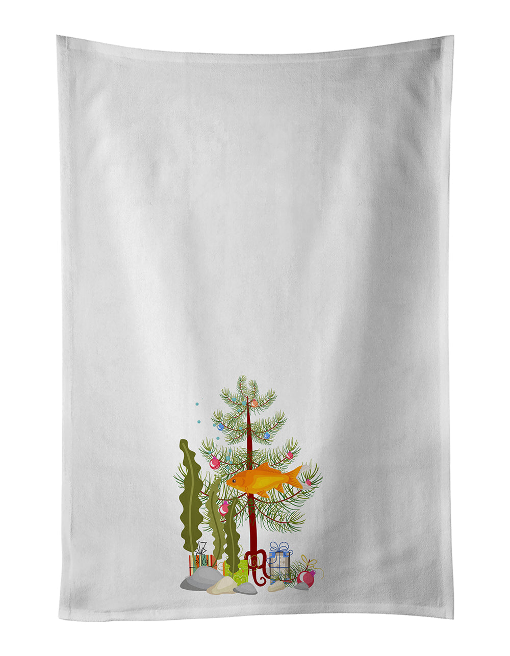 Goldfish Common Merry Christmas Kitchen Towel Set of 2 - One Color / One Size - Home & Garden - Home Textile - Towels