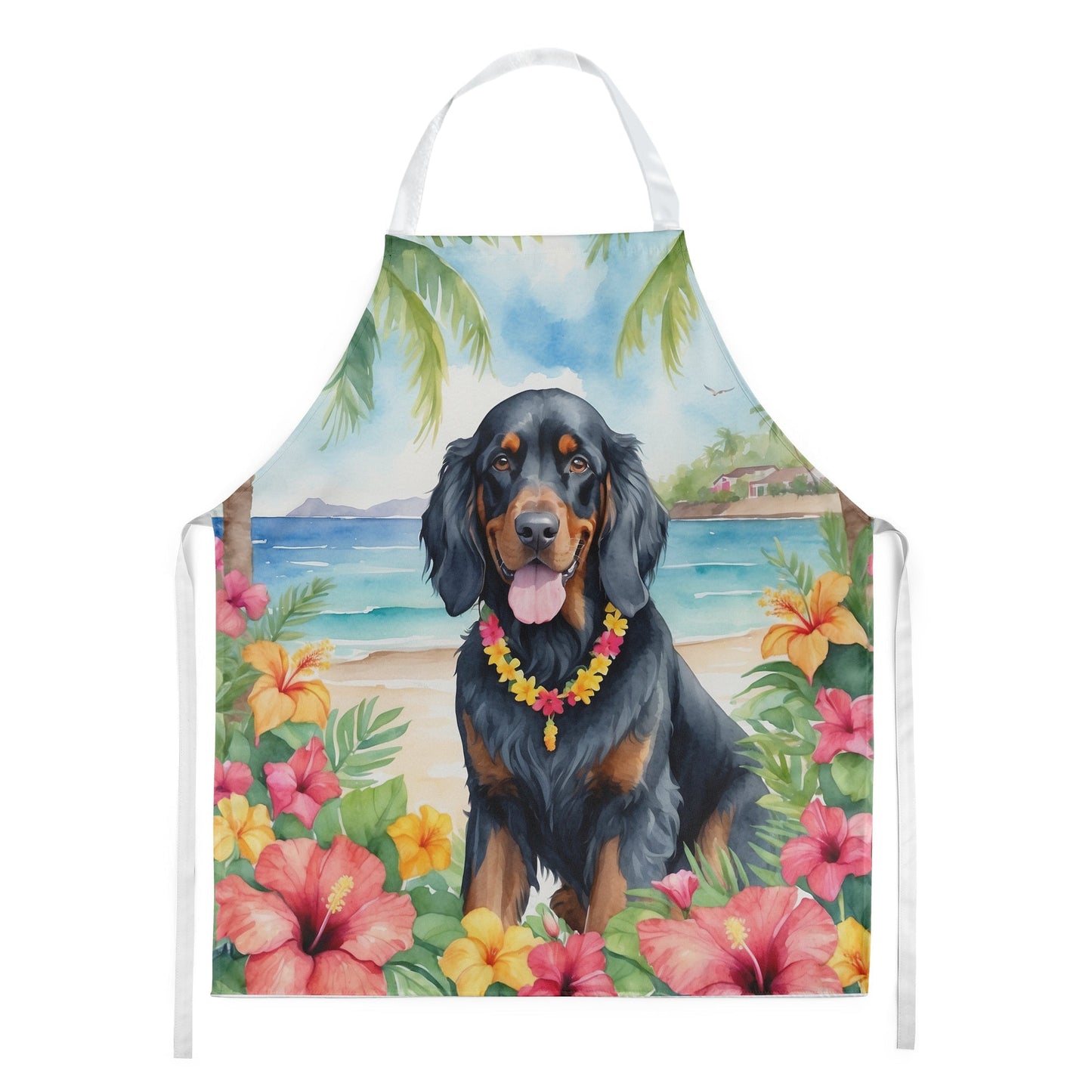 Gordon Setter Luau Apron - One Color / One Size - Home & Garden - Kitchen Dining & Bar - Table Decoration & Accessories