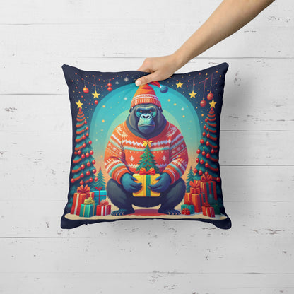 Gorilla Christmas Throw Pillow - One Color / One Size - Home & Garden - Home Textile - Pillows