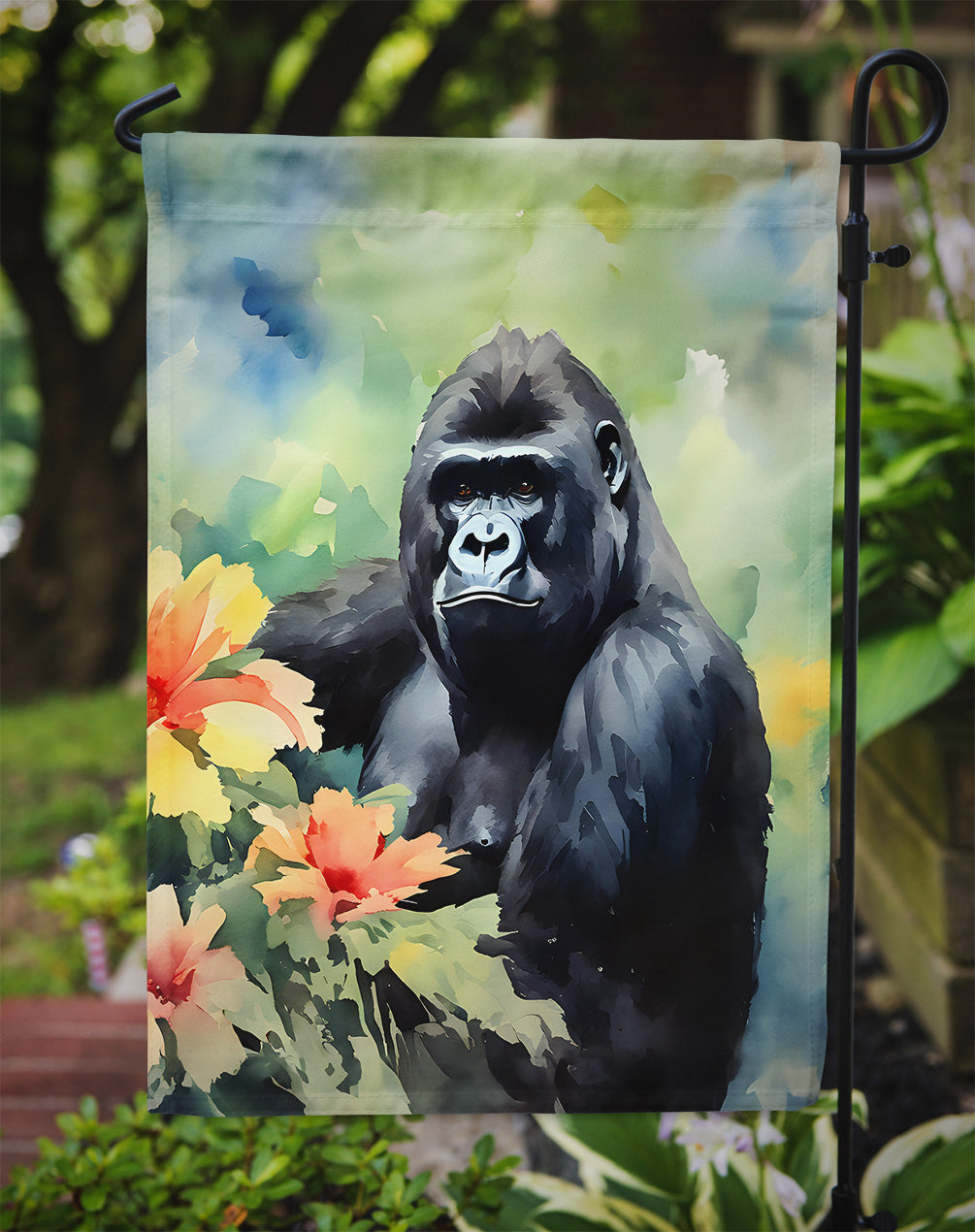 Gorilla Garden Flag - One Color / One Size - Home & Garden - Home Decor - Flags Banners & Accessories