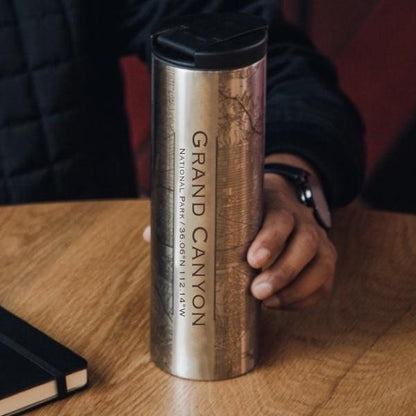 Grand Canyon National Park - Arizona Map Tumbler - Drinkware