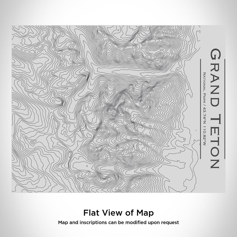 Grand Teton National Park - Wyoming Map Bottle with Bamboo Top - Drinkware