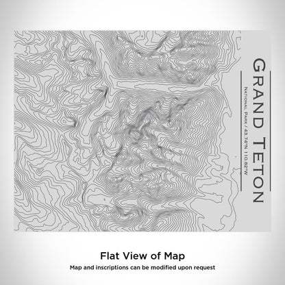 Grand Teton National Park - Wyoming Map Bottle with Bamboo Top - Drinkware