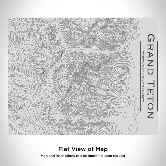Grand Teton National Park - Wyoming Map Bottle with Bamboo Top - Drinkware