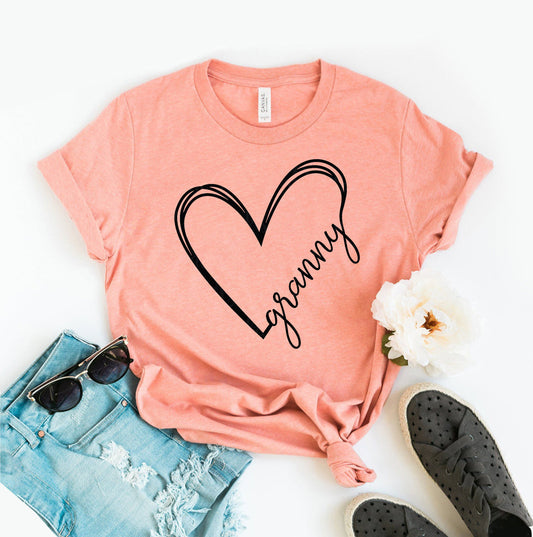 Granny Heart T-Shirt - Women’s Fashion - Women’s Clothing - Tops & Tees - T-Shirts