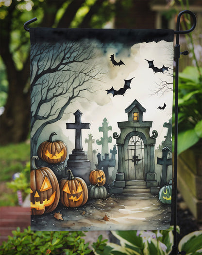 Graveyard Spooky Halloween Garden Flag - One Color / One Size - Home & Garden - Home Decor - Flags Banners & Accessories