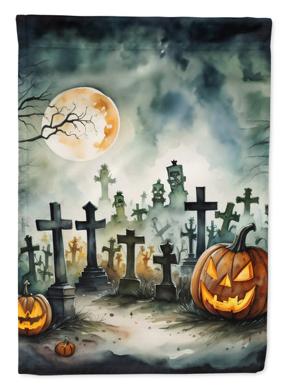 Graveyard Spooky Halloween Garden Flag - One Color / One Size - Home & Garden - Home Decor - Flags Banners & Accessories