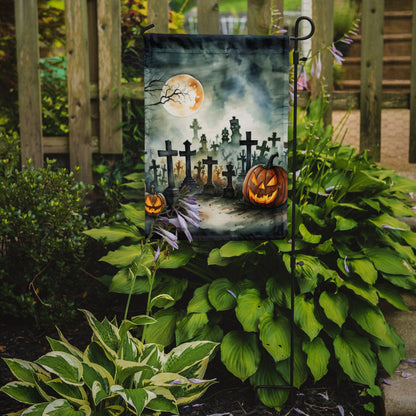 Graveyard Spooky Halloween Garden Flag - One Color / One Size - Home & Garden - Home Decor - Flags Banners & Accessories