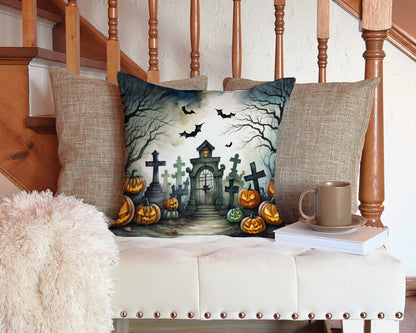 Graveyard Spooky Halloween Throw Pillow - One Color / One Size - Home & Garden - Home Textile - Pillows