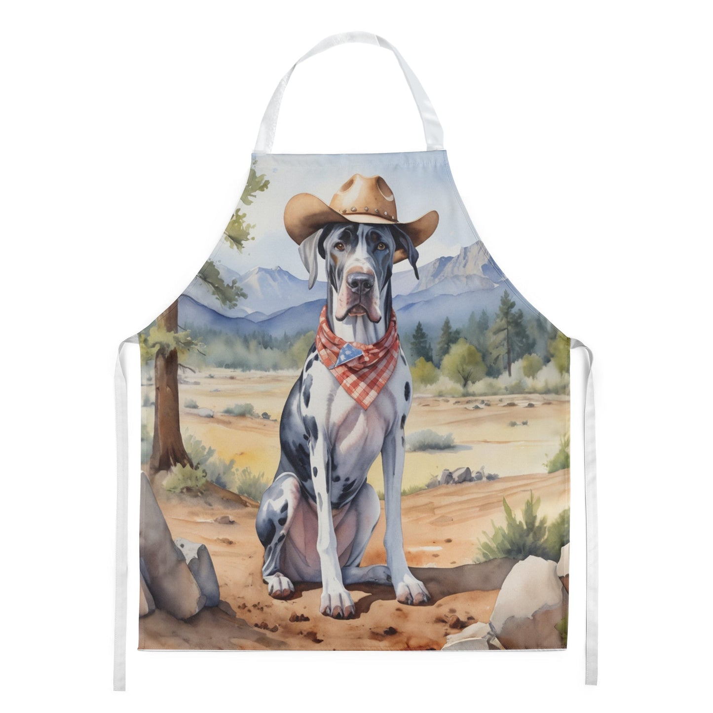 Great Dane Cowboy Welcome Apron - One Color / One Size - Home & Garden - Kitchen Dining & Bar - Table Decoration &