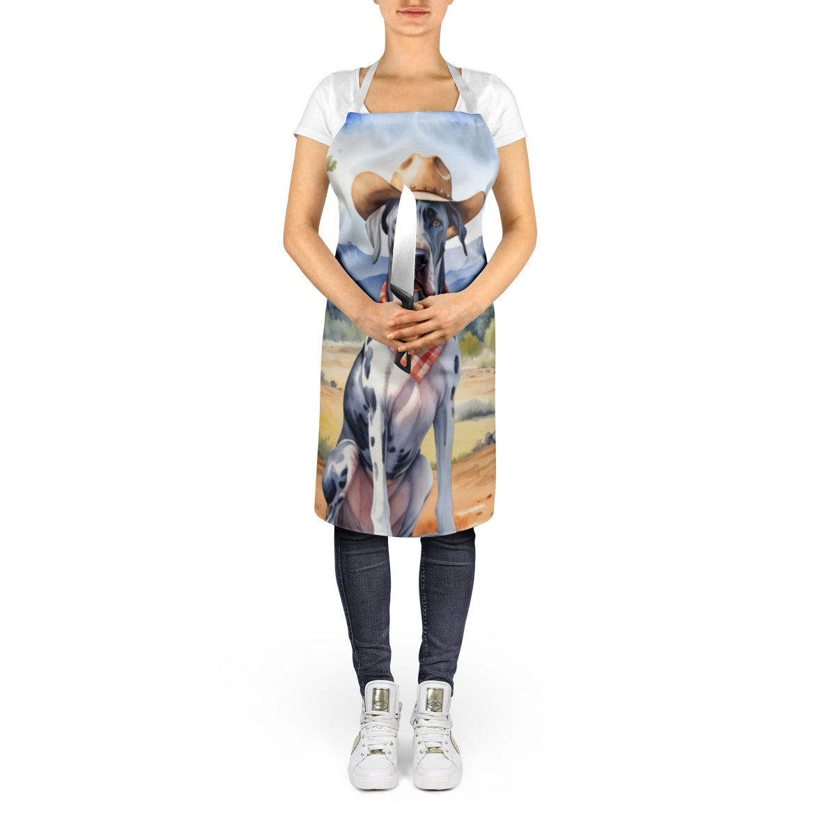 Great Dane Cowboy Welcome Apron - One Color / One Size - Home & Garden - Kitchen Dining & Bar - Table Decoration &