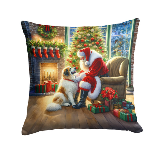 Great Pyrenees and Santa Claus Throw Pillow - One Color / One Size - Home & Garden - Home Textile - Pillows