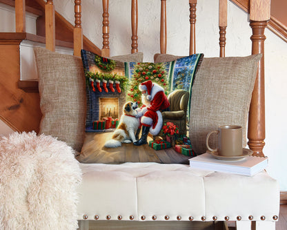 Great Pyrenees and Santa Claus Throw Pillow - One Color / One Size - Home & Garden - Home Textile - Pillows