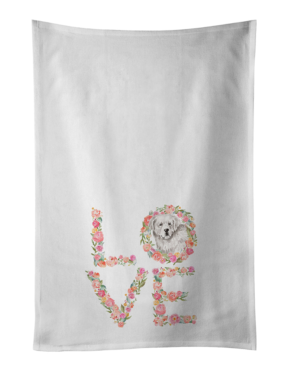 Great Pyrenees Love Kitchen Towel Set of 2 - One Color / One Size - Home & Garden - Home Textile - Towels