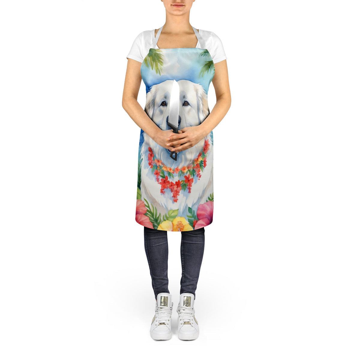Great Pyrenees Luau Apron - One Color / One Size - Home & Garden - Kitchen Dining & Bar - Table Decoration & Accessories