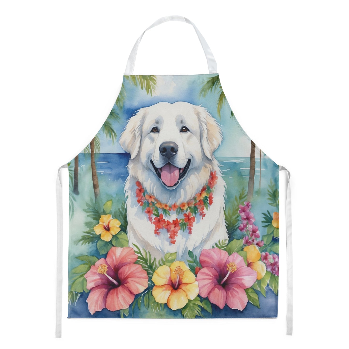Great Pyrenees Luau Apron - One Color / One Size - Home & Garden - Kitchen Dining & Bar - Table Decoration & Accessories