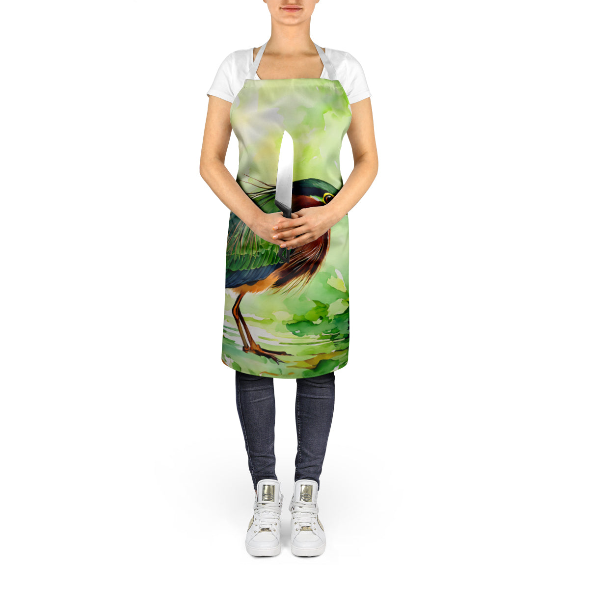 Green Heron Apron - One Color / One Size - Home & Garden - Kitchen Dining & Bar - Table Decoration & Accessories