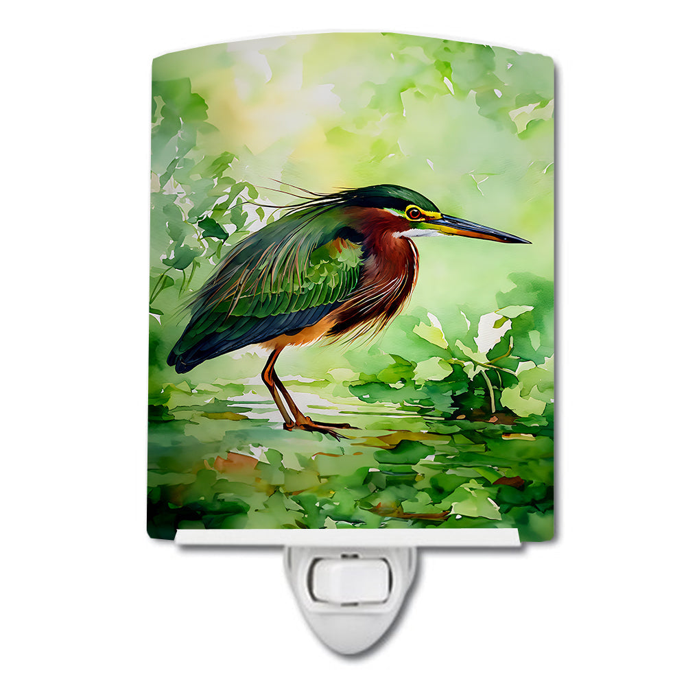 Green Heron Ceramic Night Light - One Color / One Size - Home & Garden - Home Improvement - Lights & Lighting - Night