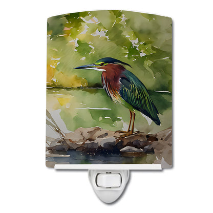 Green Heron Ceramic Night Light - One Color / One Size - Home & Garden - Home Improvement - Lights & Lighting - Night