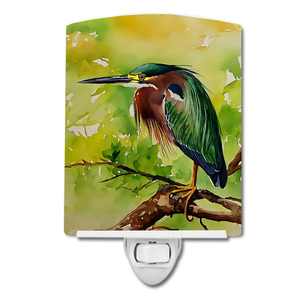 Green Heron Ceramic Night Light - One Color / One Size - Home & Garden - Home Improvement - Lights & Lighting - Night