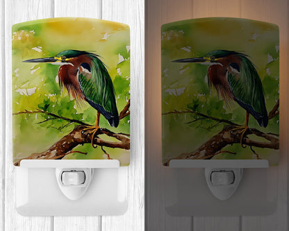 Green Heron Ceramic Night Light - One Color / One Size - Home & Garden - Home Improvement - Lights & Lighting - Night
