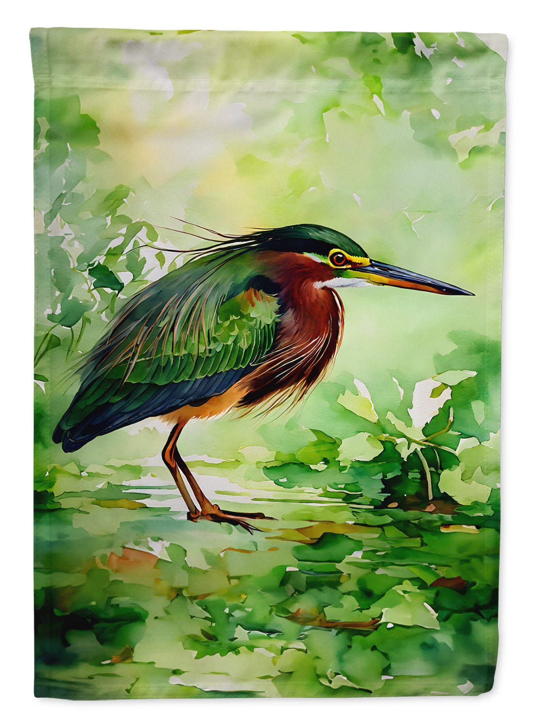 Green Heron Garden Flag - One Color / One Size - Home & Garden - Home Decor - Flags Banners & Accessories
