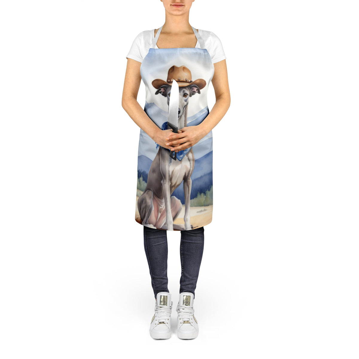 Greyhound Cowboy Welcome Apron - One Color / One Size - Home & Garden - Kitchen Dining & Bar - Table Decoration &
