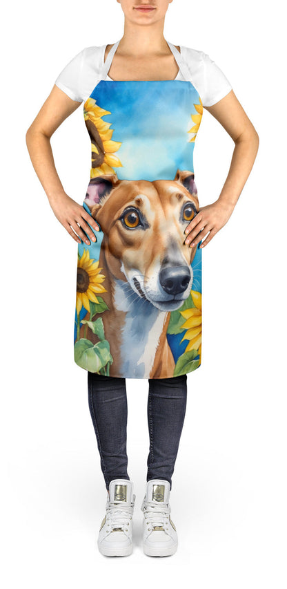 Greyhound in Sunflowers Apron - One Color / One Size - Home & Garden - Kitchen Dining & Bar - Table Decoration &