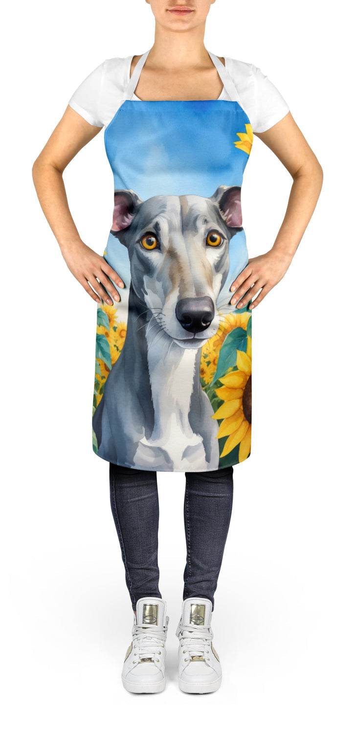Greyhound in Sunflowers Apron - One Color / One Size - Home & Garden - Kitchen Dining & Bar - Table Decoration &