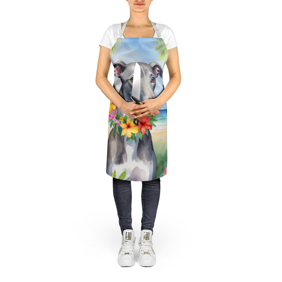 Greyhound Luau Apron - One Color / One Size - Home & Garden - Kitchen Dining & Bar - Table Decoration & Accessories