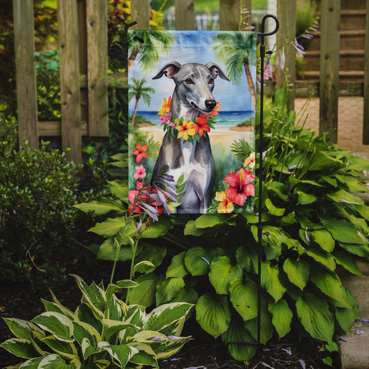 Greyhound Luau Garden Flag - One Color / One Size - Home & Garden - Home Decor - Flags Banners & Accessories