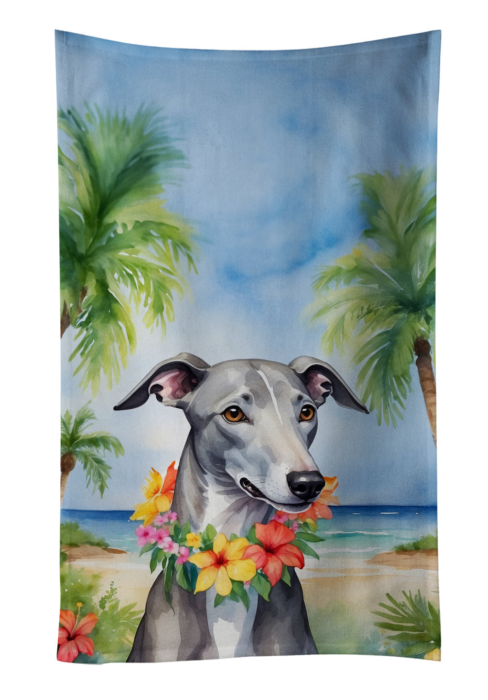 Greyhound Luau Kitchen Towel - One Color / One Size - Home & Garden - Home Textile - Towels