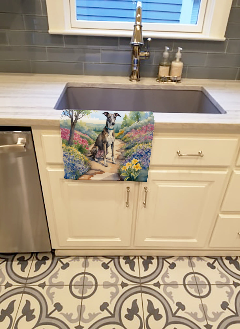 Greyhound Spring Path Kitchen Towel - One Color / One Size - Home & Garden - Home Textile - Towels