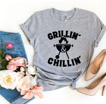 Grillin’ and Chillin’ T-Shirt - Women’s Fashion - Women’s Clothing - Tops & Tees - T-Shirts