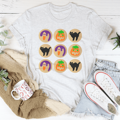 Halloween Cookies Tee - S / Ash - Women’s Fashion - Women’s Clothing - Tops & Tees - T-Shirts