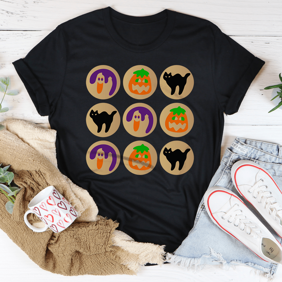 Halloween Cookies Tee - S / Black Heather - Women’s Fashion - Women’s Clothing - Tops & Tees - T-Shirts