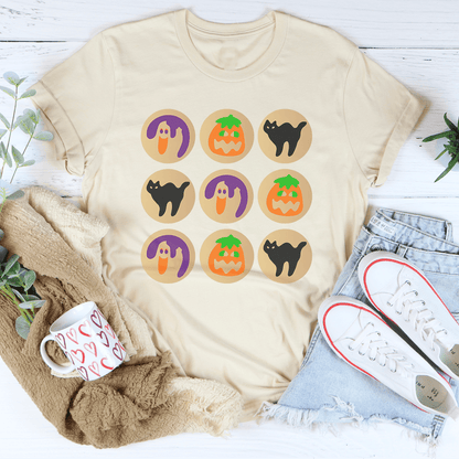 Halloween Cookies Tee - S / Soft Cream - Women’s Fashion - Women’s Clothing - Tops & Tees - T-Shirts
