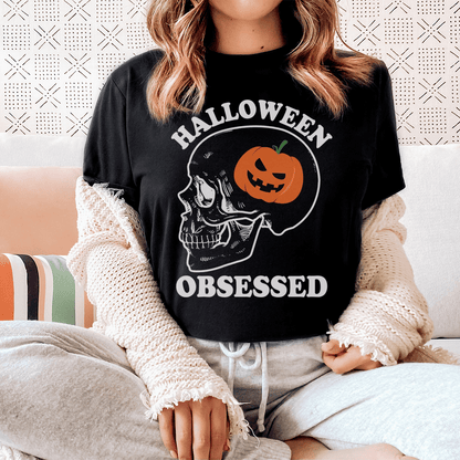 Halloween Obsessed T-Shirt - Black Heather / S - Women’s Fashion - Women’s Clothing - Tops & Tees - T-Shirts