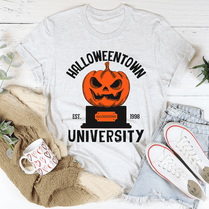 Halloween University Tee - S / Ash - Women’s Fashion - Women’s Clothing - Tops & Tees - T-Shirts