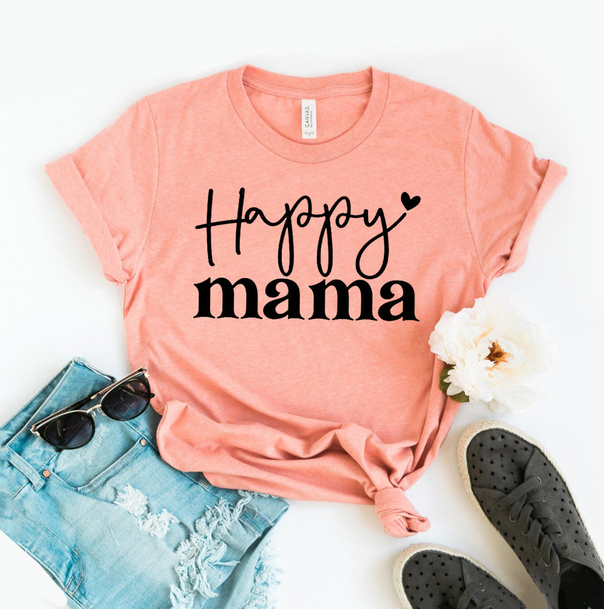 Happy Mama T-Shirt - Women’s Fashion - Women’s Clothing - Tops & Tees - T-Shirts