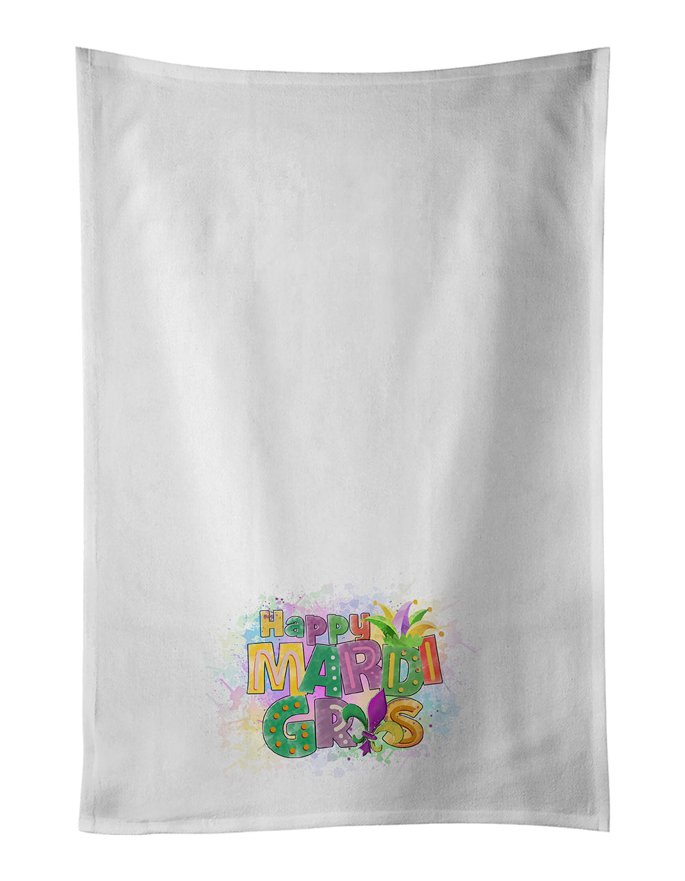 Happy Mardi Gras Kitchen Towel Set of 2 - One Color / One Size - Home & Garden - Home Textile - Towels