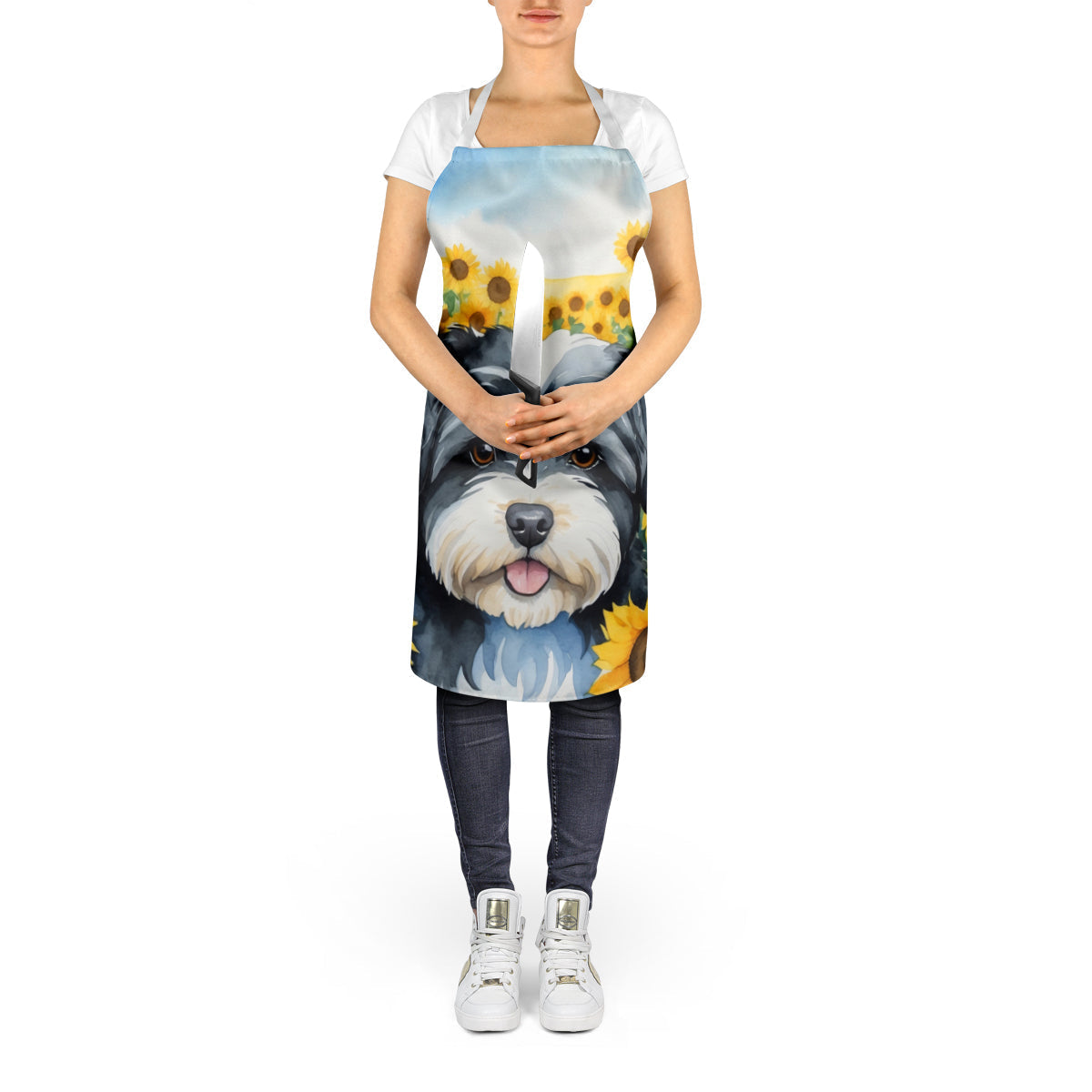 Havanese in Sunflowers Apron - One Color / One Size - Home & Garden - Kitchen Dining & Bar - Table Decoration &