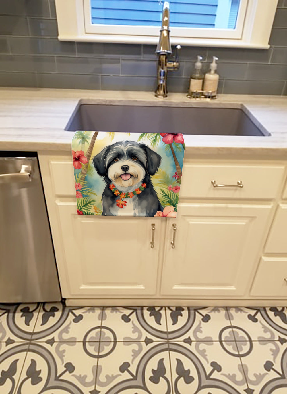 Havanese Luau Kitchen Towel - One Color / One Size - Home & Garden - Home Textile - Towels