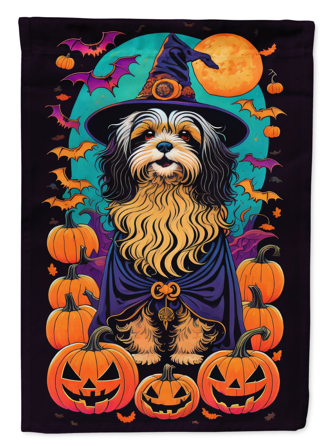 Havanese Witchy Halloween Garden Flag - One Color / One Size - Home & Garden - Home Decor - Flags Banners & Accessories