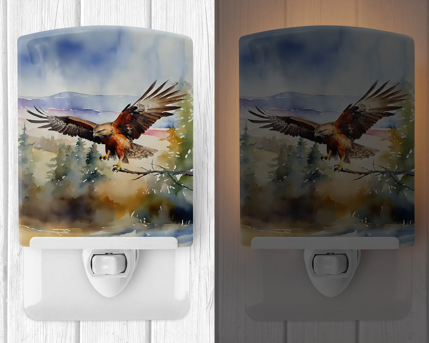 Hawk Ceramic Night Light - One Color / One Size - Home & Garden - Home Improvement - Lights & Lighting - Night Lights