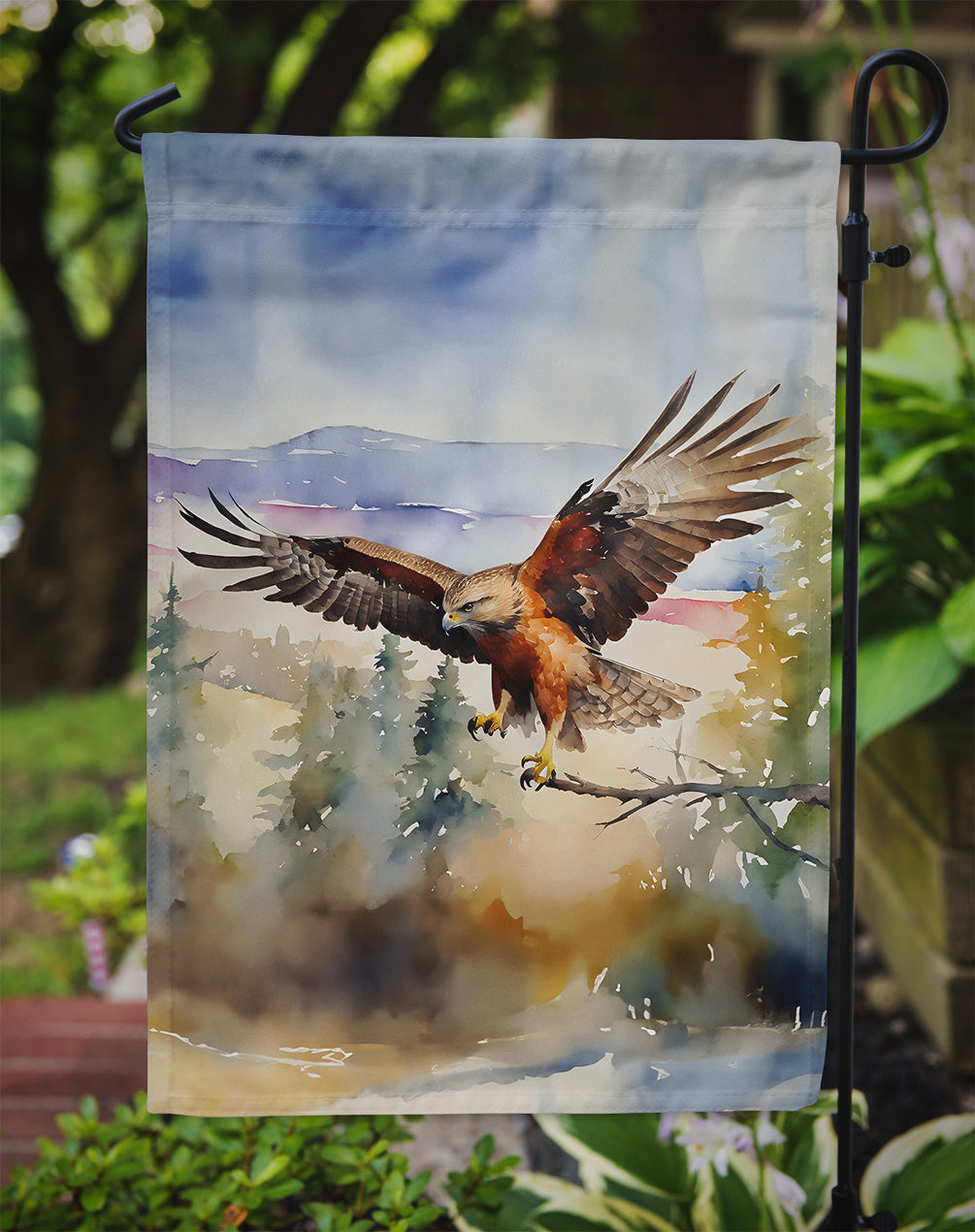 Hawk Garden Flag - One Color / One Size - Home & Garden - Home Decor - Flags Banners & Accessories
