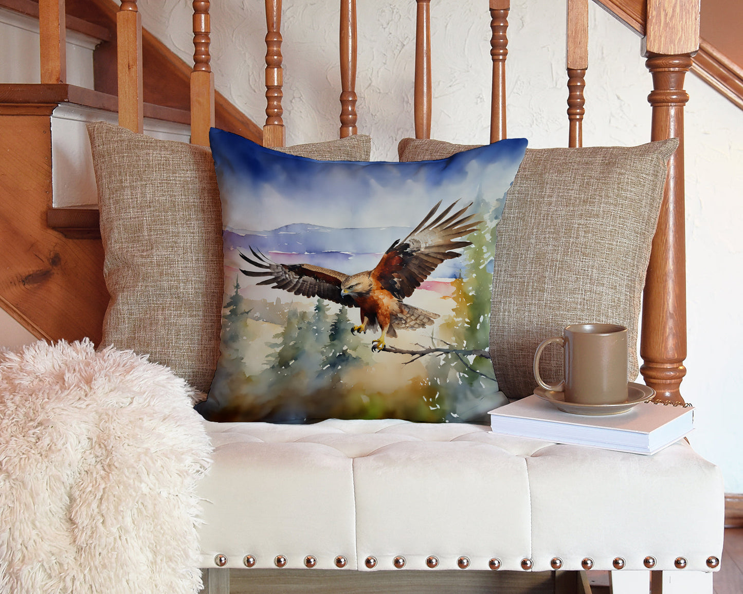 Hawk Throw Pillow - One Color / One Size - Home & Garden - Home Textile - Pillows