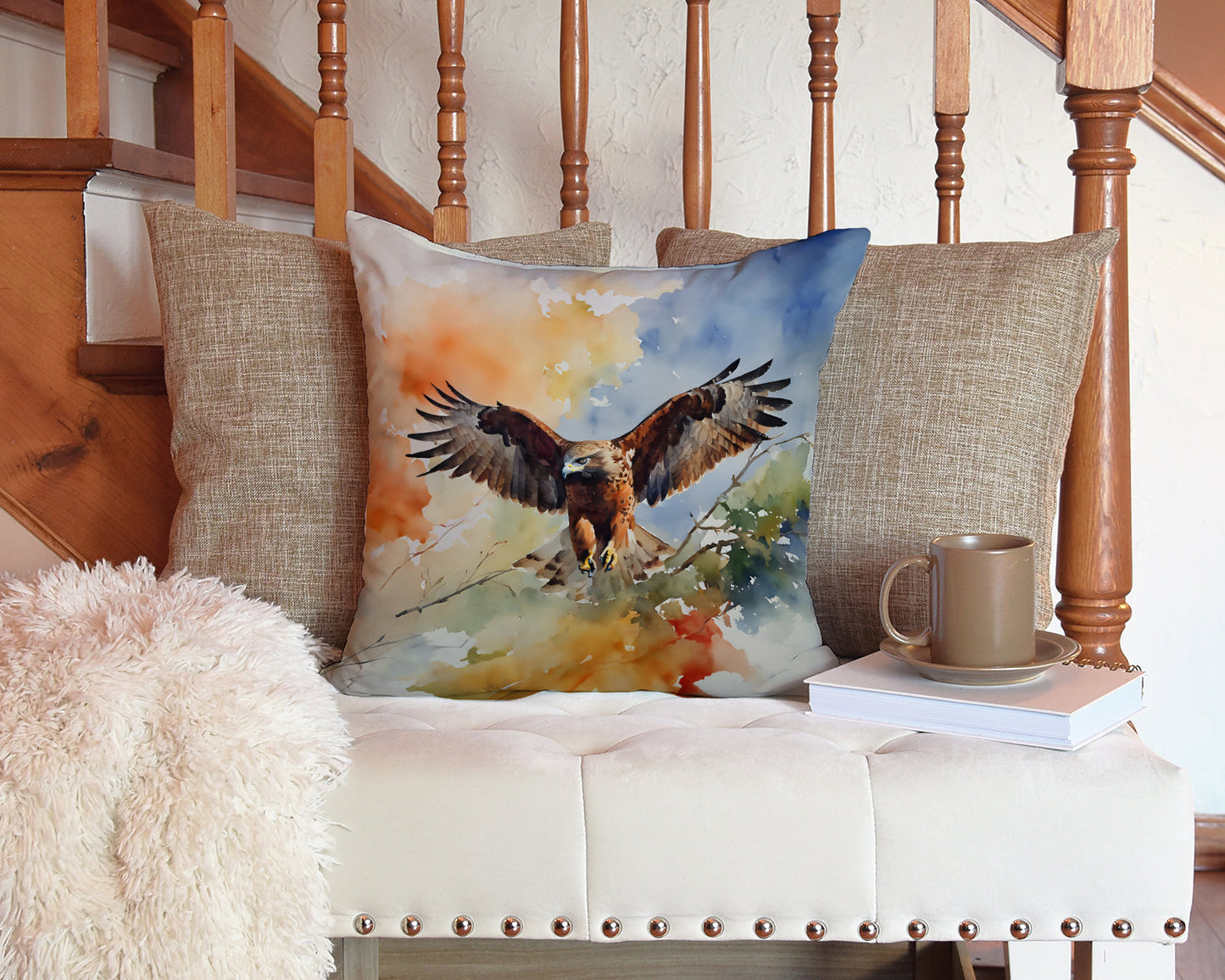 Hawk Throw Pillow - One Color / One Size - Home & Garden - Home Textile - Pillows