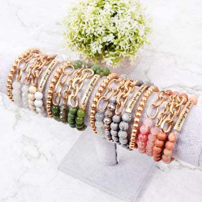 Hdb2995 - ’Amazing Grace’ Charm Multiline Beaded Bracelet - Jewelry & Accessories - Bracelets & Bangles - Charm