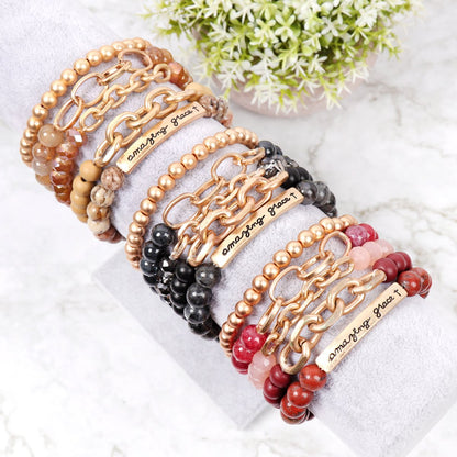 Hdb2995 - ’Amazing Grace’ Charm Multiline Beaded Bracelet - Jewelry & Accessories - Bracelets & Bangles - Charm